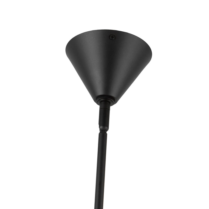 Bridgette Four Light Chandelier Matte Black/White Linen-Large Chandeliers-Alora-Lighting Design Store