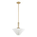 Bridgette One Light Pendant Brushed Gold/Folded White-Pendants-Alora-Lighting Design Store