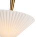 Bridgette One Light Pendant Brushed Gold/Folded White-Pendants-Alora-Lighting Design Store