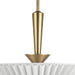 Bridgette One Light Pendant Brushed Gold/Folded White-Pendants-Alora-Lighting Design Store
