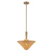 Bridgette One Light Pendant Brushed Gold/Rattan-Pendants-Alora-Lighting Design Store