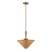 Bridgette One Light Pendant Brushed Gold/Rattan-Pendants-Alora-Lighting Design Store