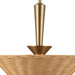 Bridgette One Light Pendant Brushed Gold/Rattan-Pendants-Alora-Lighting Design Store