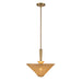 Bridgette One Light Pendant Brushed Gold/Rattan-Pendants-Alora-Lighting Design Store