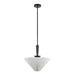 Bridgette One Light Pendant Matte Black/Folded White-Pendants-Alora-Lighting Design Store