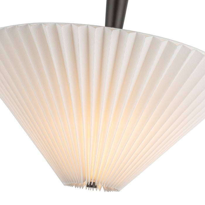 Bridgette One Light Pendant Matte Black/Folded White-Pendants-Alora-Lighting Design Store