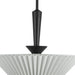 Bridgette One Light Pendant Matte Black/Folded White-Pendants-Alora-Lighting Design Store
