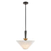 Bridgette One Light Pendant Matte Black/Folded White-Pendants-Alora-Lighting Design Store