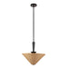 Bridgette One Light Pendant Matte Black/Rattan-Pendants-Alora-Lighting Design Store
