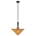 Bridgette One Light Pendant Matte Black/Rattan-Pendants-Alora-Lighting Design Store