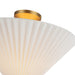 Bridgette One Light Semi-Flush Mount Brushed Gold/Folded White-Semi-Flush Mts.-Alora-Lighting Design Store