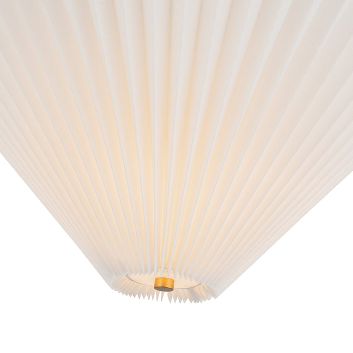 Bridgette One Light Semi-Flush Mount Brushed Gold/Folded White-Semi-Flush Mts.-Alora-Lighting Design Store