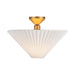 Bridgette One Light Semi-Flush Mount Brushed Gold/Folded White-Semi-Flush Mts.-Alora-Lighting Design Store