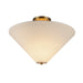 Bridgette One Light Semi-Flush Mount Brushed Gold/White Linen-Semi-Flush Mts.-Alora-Lighting Design Store