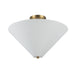 Bridgette One Light Semi-Flush Mount Brushed Gold/White Linen-Semi-Flush Mts.-Alora-Lighting Design Store