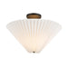 Bridgette One Light Semi-Flush Mount Matte Black/Folded White-Semi-Flush Mts.-Alora-Lighting Design Store