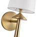 Bridgette One Light Vanity Brushed Gold/White Linen-Sconces-Alora-Lighting Design Store