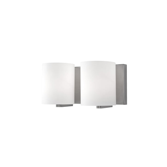 Bridgewater Two Light Vanity Brushed Nickel-Bathroom Fixtures-Kuzco Lighting-Lighting Design Store