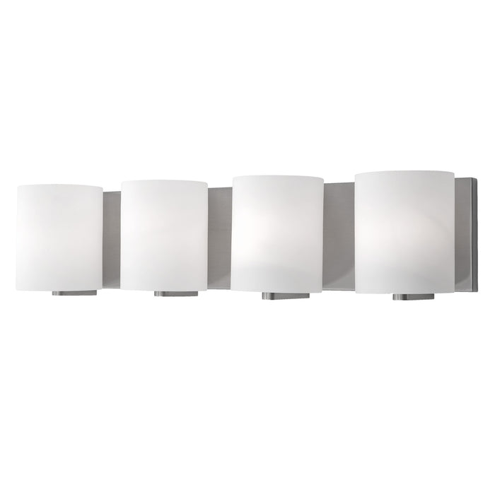 Bridgewater Four Light Vanity Brushed Nickel-Bathroom Fixtures-Kuzco Lighting-Lighting Design Store