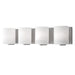 Bridgewater Four Light Vanity Brushed Nickel-Bathroom Fixtures-Kuzco Lighting-Lighting Design Store