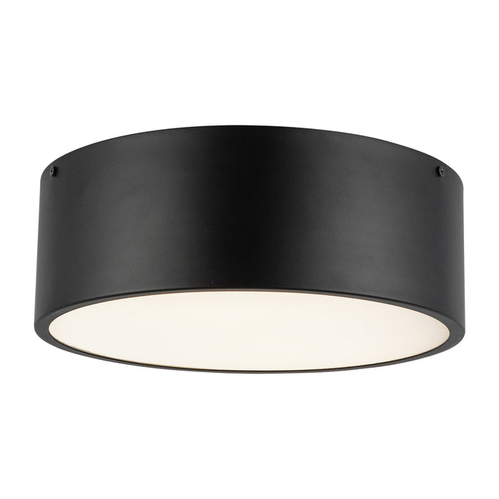 Brisbane Two Light Flush Mount Matte Black-Flush Mounts-Alora-Lighting Design Store
