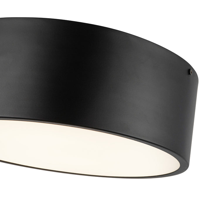 Brisbane Two Light Flush Mount Matte Black-Flush Mounts-Alora-Lighting Design Store