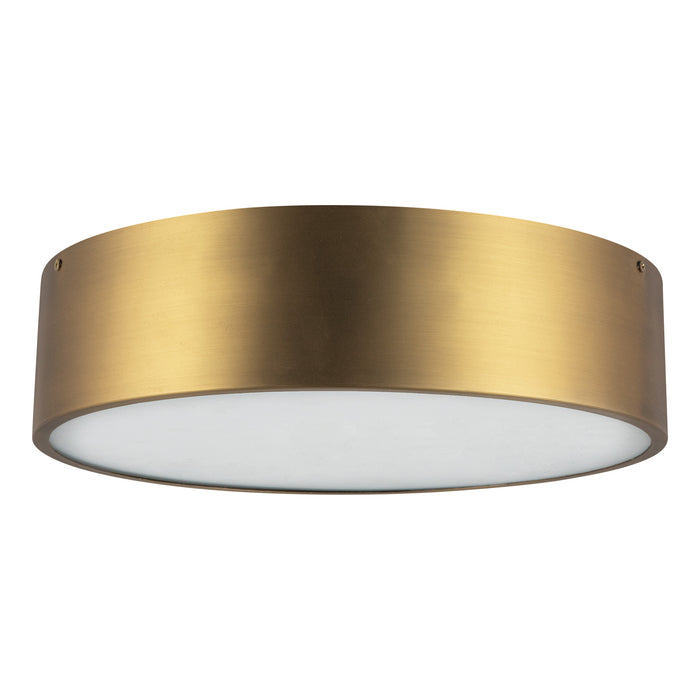 Brisbane Three Light Flush Mount Aged Gold-Flush Mounts-Alora-Lighting Design Store