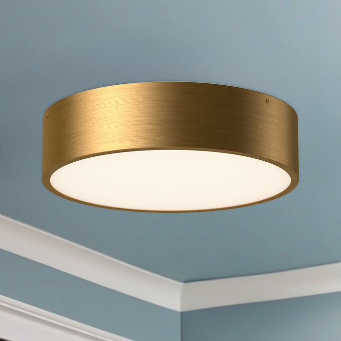 Brisbane Three Light Flush Mount Aged Gold-Flush Mounts-Alora-Lighting Design Store