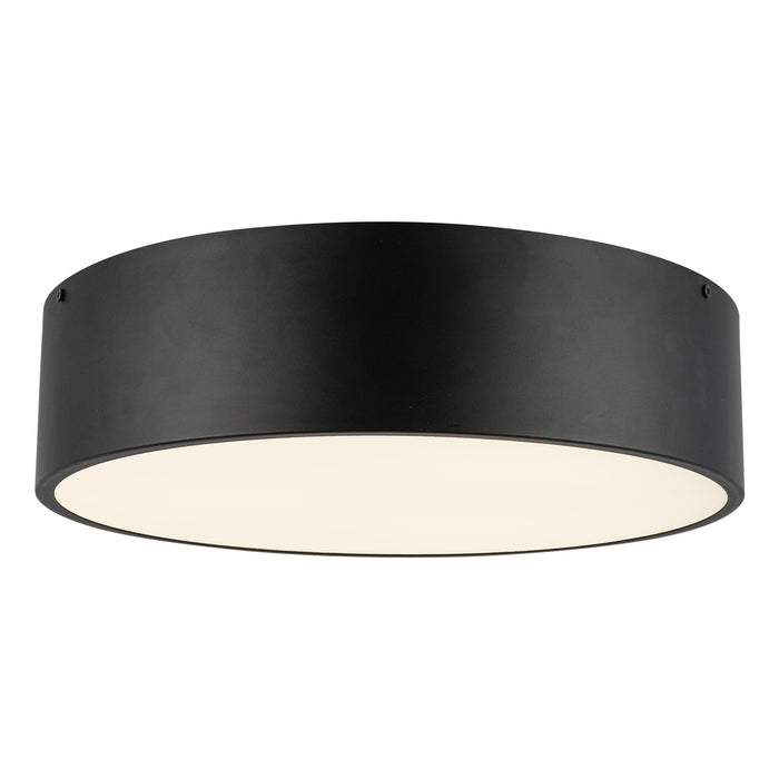 Brisbane Three Light Flush Mount Matte Black-Flush Mounts-Alora-Lighting Design Store