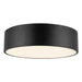 Brisbane Three Light Flush Mount Matte Black-Flush Mounts-Alora-Lighting Design Store