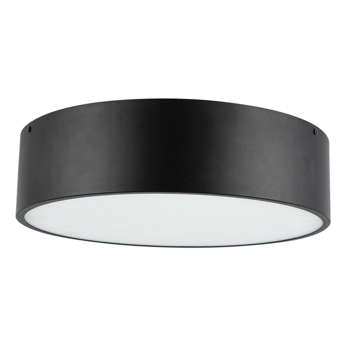 Brisbane Three Light Flush Mount Matte Black-Flush Mounts-Alora-Lighting Design Store