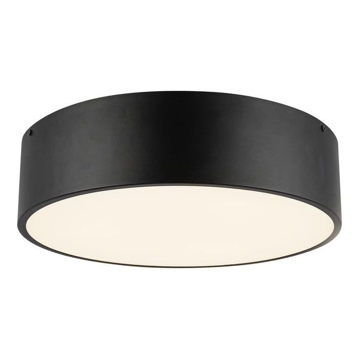 Brisbane Three Light Flush Mount Matte Black-Flush Mounts-Alora-Lighting Design Store