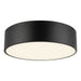 Brisbane Three Light Flush Mount Matte Black-Flush Mounts-Alora-Lighting Design Store