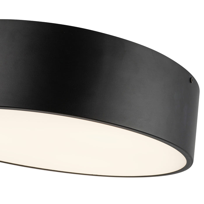 Brisbane Three Light Flush Mount Matte Black-Flush Mounts-Alora-Lighting Design Store