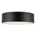 Brisbane Three Light Flush Mount Matte Black-Flush Mounts-Alora-Lighting Design Store