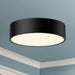 Brisbane Three Light Flush Mount Matte Black-Flush Mounts-Alora-Lighting Design Store