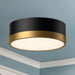 Brisbane Two Light Flush Mount Aged Gold/Matte Black-Flush Mounts-Alora-Lighting Design Store