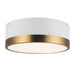 Brisbane Two Light Flush Mount Aged Gold/White-Flush Mounts-Alora-Lighting Design Store