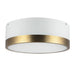Brisbane Two Light Flush Mount Aged Gold/White-Flush Mounts-Alora-Lighting Design Store
