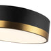 Brisbane Three Light Flush Mount Aged Gold/Matte Black-Flush Mounts-Alora-Lighting Design Store