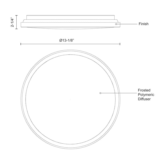 Brook LED Flush Mount White-Flush Mounts-Kuzco Lighting-Lighting Design Store