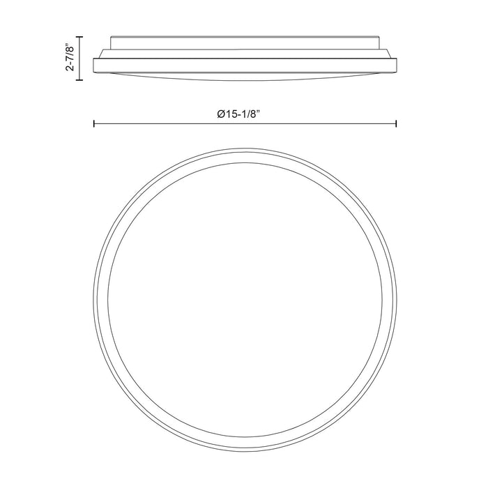 Brook LED Flush Mount White-Flush Mounts-Kuzco Lighting-Lighting Design Store