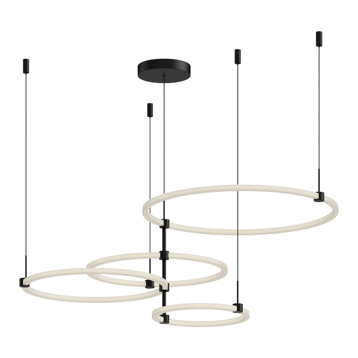 Bruni LED Chandelier Black-Large Chandeliers-Kuzco Lighting-Lighting Design Store