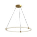 Bruni LED Pendant Brushed Gold-Pendants-Kuzco Lighting-Lighting Design Store