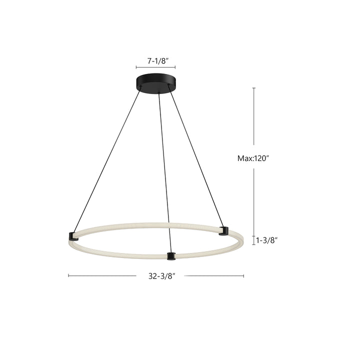 Bruni LED Pendant Black-Pendants-Kuzco Lighting-Lighting Design Store