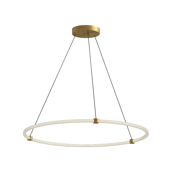 Bruni LED Pendant Brushed Gold-Pendants-Kuzco Lighting-Lighting Design Store