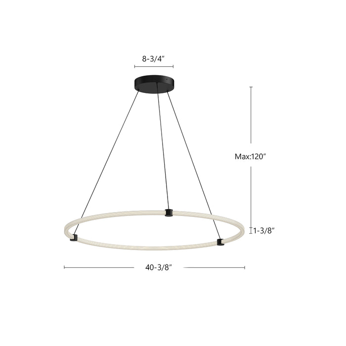 Bruni LED Pendant Black-Pendants-Kuzco Lighting-Lighting Design Store