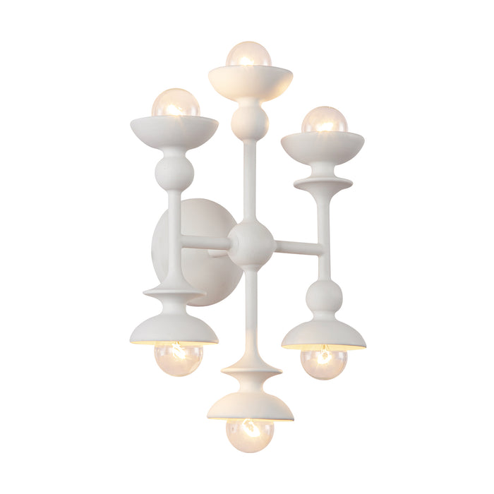 Cadence Six Light Vanity Antique White-Sconces-Alora-Lighting Design Store