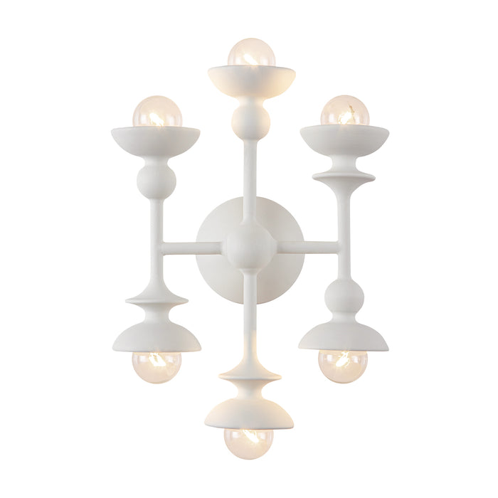 Cadence Six Light Vanity Antique White-Sconces-Alora-Lighting Design Store