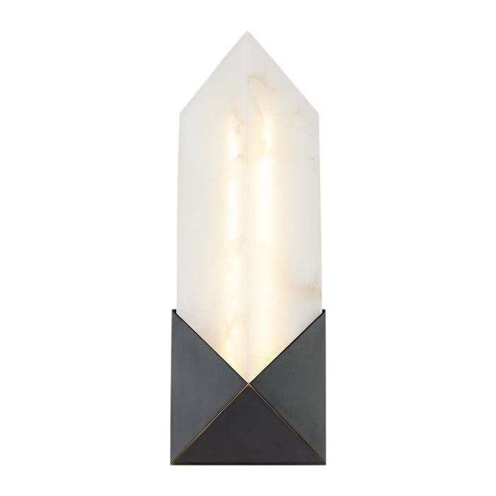 Caesar LED Vanity Urban Bronze/Alabaster-Sconces-Alora-Lighting Design Store